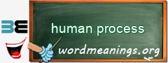 WordMeaning blackboard for human process